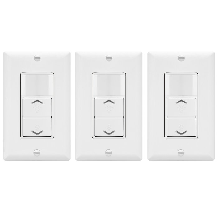 TOPGREENER Motion Sensor Light Switch Dimmer, 150W LED, Single Pole